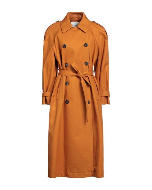 Rodebjer Orange Overcoat & Trench Coat