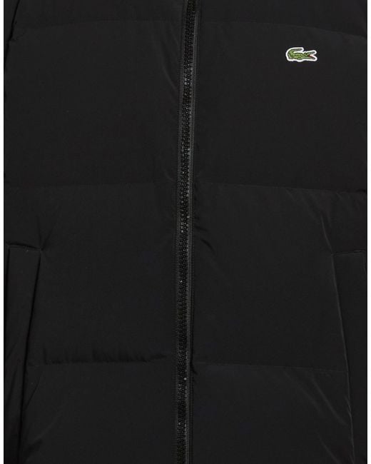 Lacoste Black Puffer Polyamide, Elastane for men
