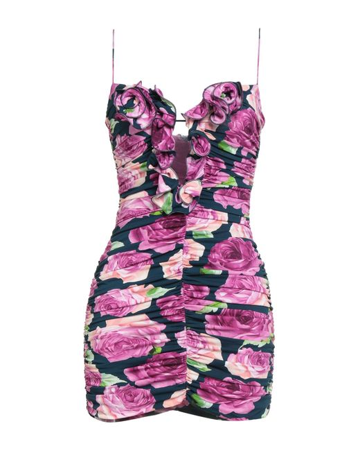 Magda Butrym Purple Mini Dress Viscose, Elastane