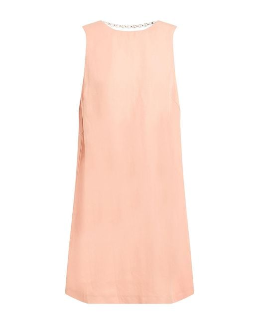 Twinset Pink Mini Dress Viscose, Linen