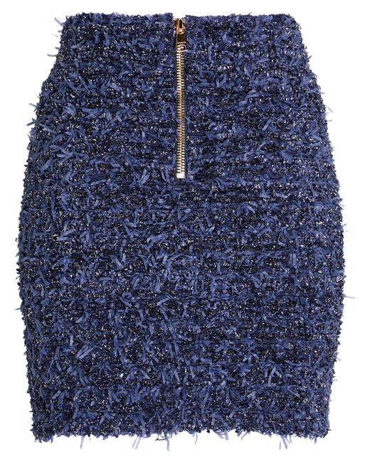 Balmain Blue Mini Skirt