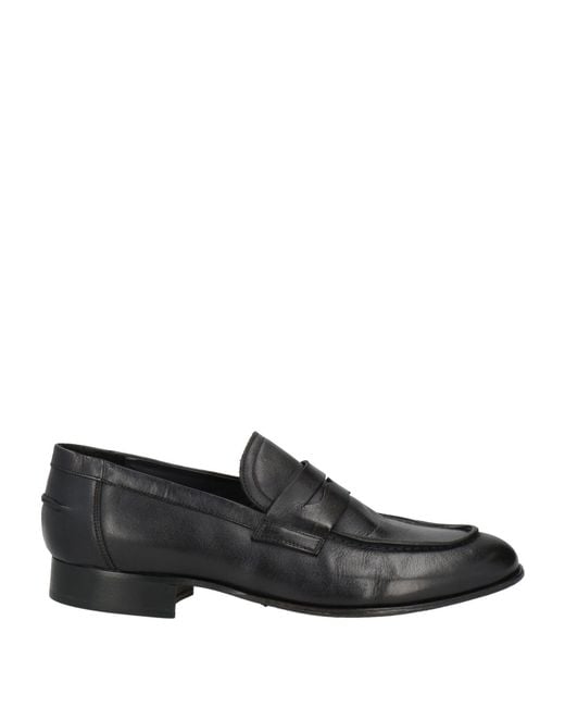 Ernesto Dolani Black Loafers Leather for men