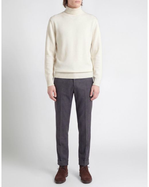 FILIPPO DE LAURENTIIS White Turtleneck Merino Wool for men