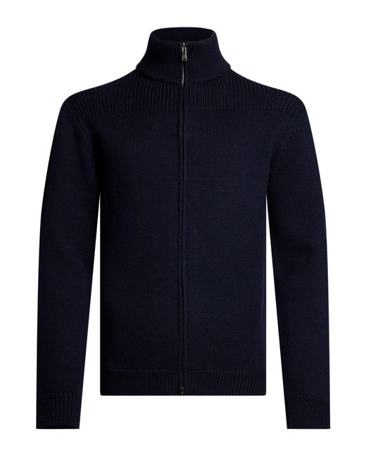 Daniele Fiesoli Blue Midnight Cardigan Virgin Wool for men