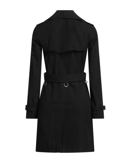 Burberry Black Overcoat & Trench Coat Cotton