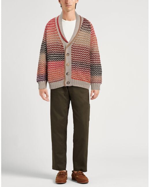 Dondup Red Cardigan Cotton, Wool, Acrylic, Polyamide, Alpaca Wool for men