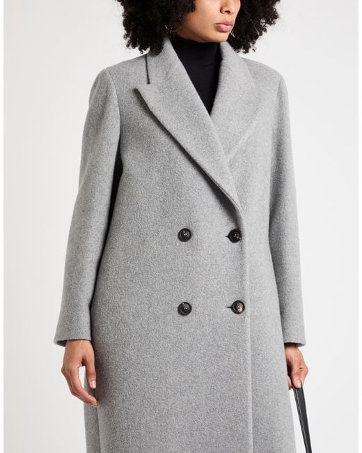 Peserico Gray Coat Wool