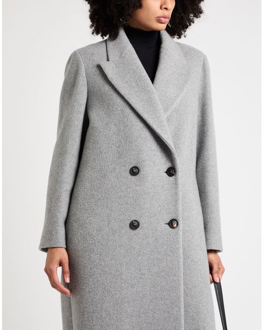 Peserico Gray Easy Coat Wool