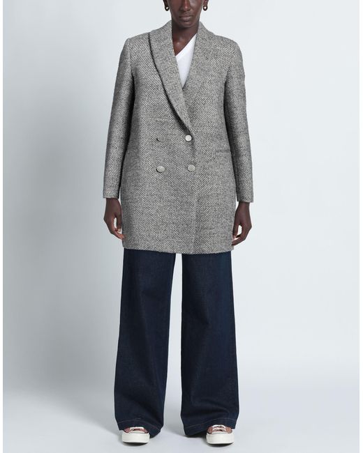 Kocca Gray Coat Polyester, Wool