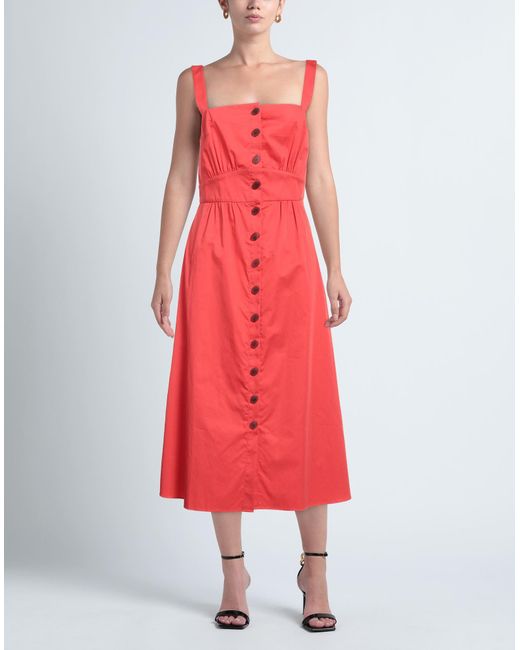 Ba&sh Red Midi Dress