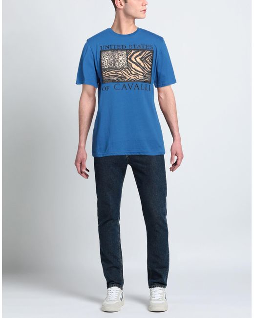 Camiseta Roberto Cavalli de hombre de color Blue