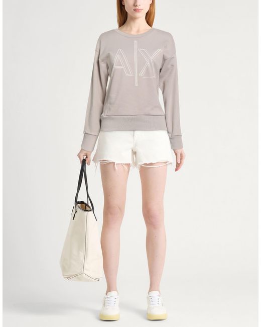 ARMANI EXCHANGE Natural Sweatshirt Cotton, Polyester, Elastane