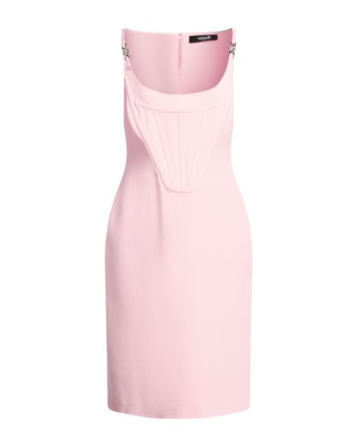 Versace Women's Pink Midi Dress Acetate, Viscose