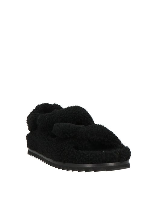 Officine Creative Black Sandals Shearling