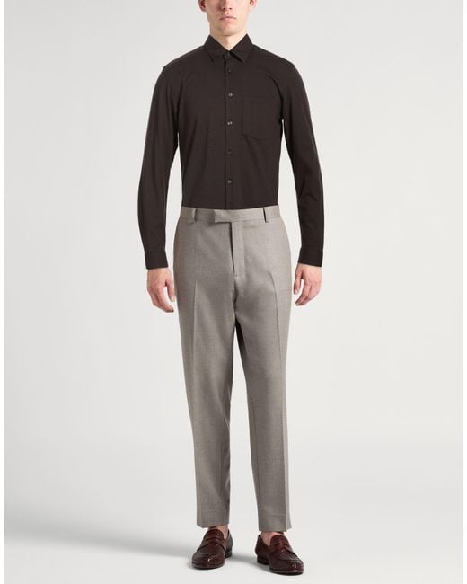 Theory Black Shirt Cotton, Polyester for men