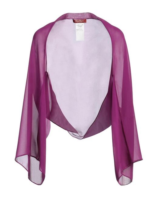 Max Mara Purple Shrug Silk