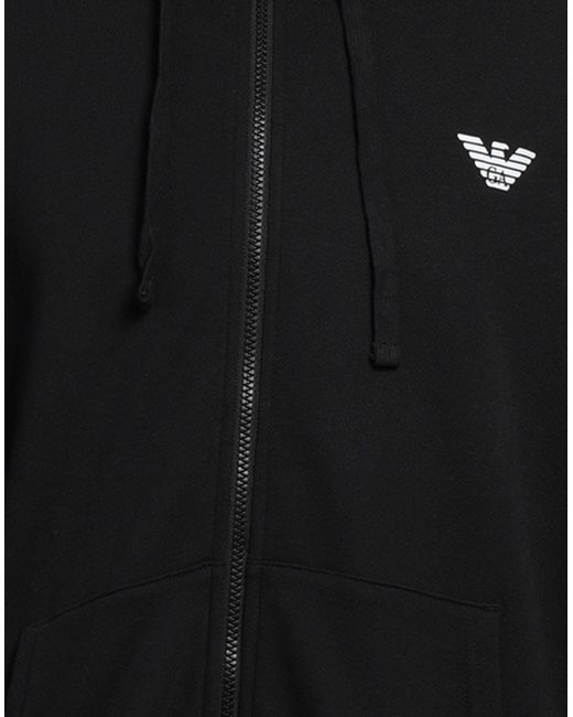 Emporio Armani Black Underwear Sweatshirt Cotton, Polyester, Elastane for men
