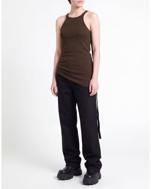 Rick Owens Brown Tank Top