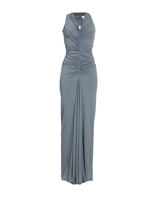 Rick Owens Blue Maxi Dress Viscose, Polyamide, Elastane
