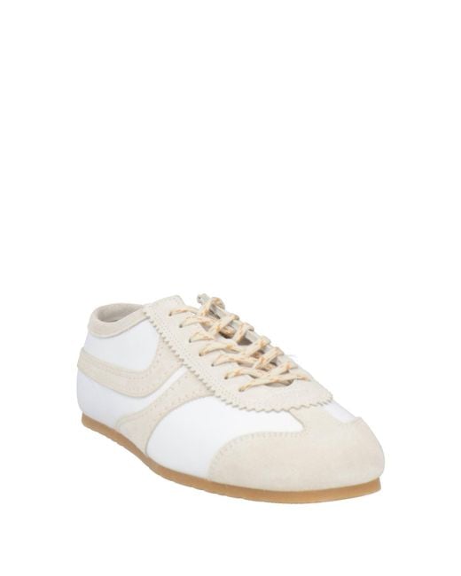 Dries Van Noten White Ivory Sneakers Leather