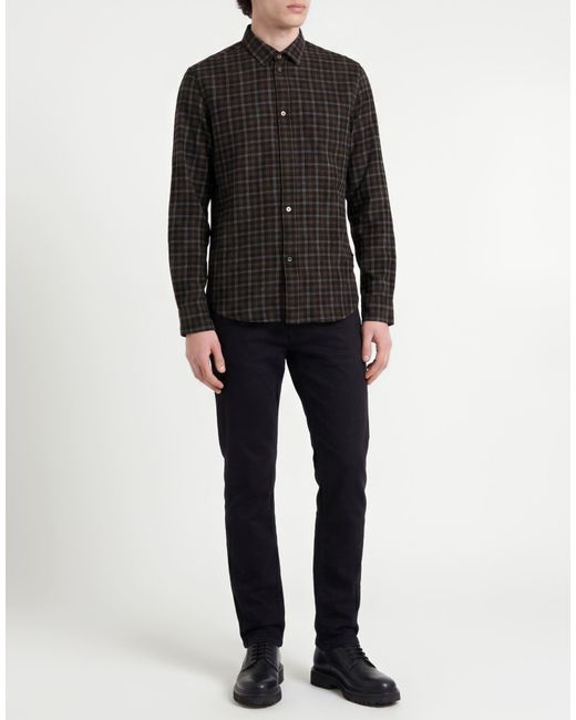 Dondup Black Military Shirt Cotton, Elastane for men