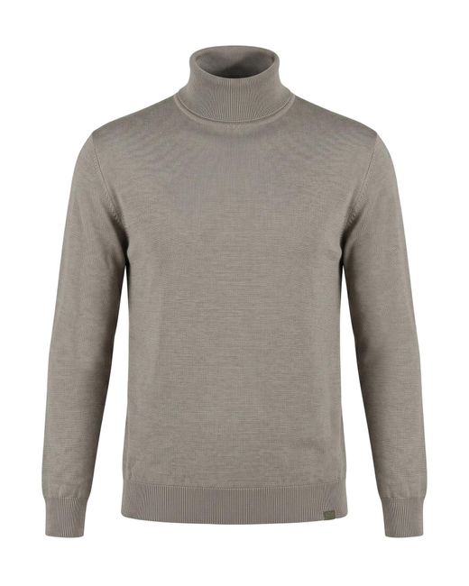 Paul & Shark Gray Turtleneck Virgin Wool, Silk for men