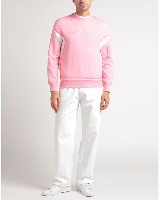 Lanvin Pink Sweatshirt Cotton, Polyester for men