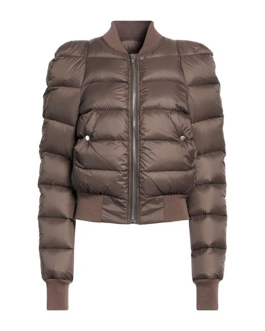 Rick Owens Brown Taupe Puffer Polyamide
