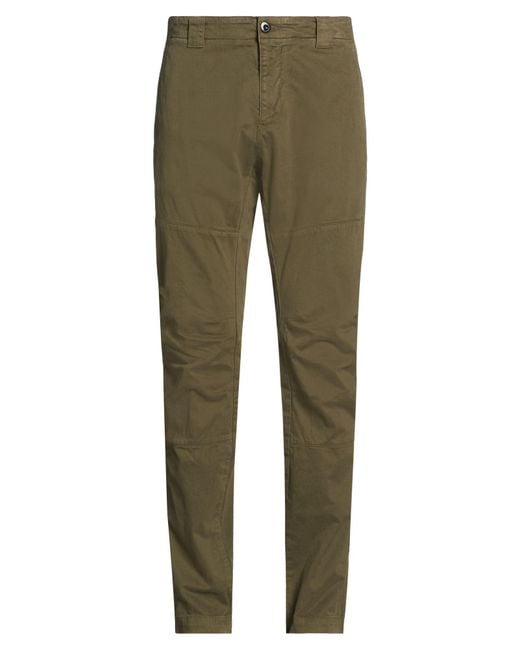 C P Company Green Pants Cotton, Elastane for men