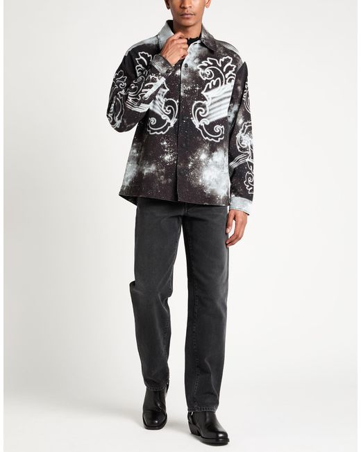 Versace Jeans Couture Black Jacket Cotton, Elastane for men