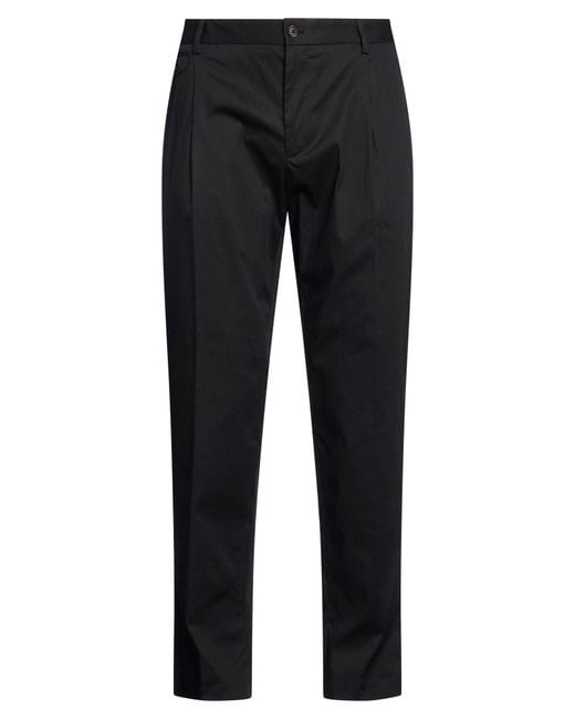 Dolce & Gabbana Black Pants Cotton, Elastane for men