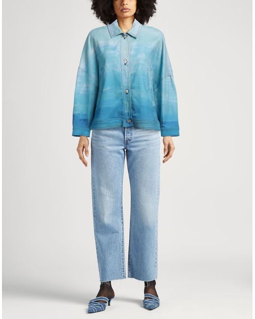 Marni Blue Denim Outerwear Cotton, Elastane