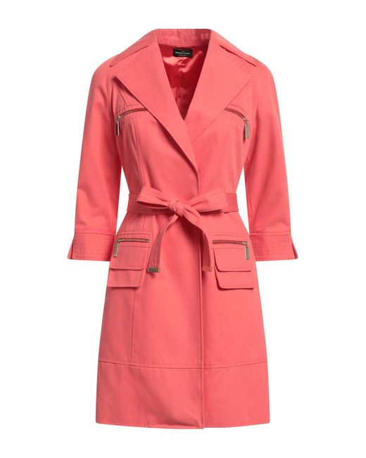 Elisabetta Franchi Pink Overcoat & Trench Coat