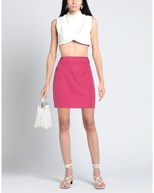 mötivi Pink Mini Skirt Polyester, Elastane