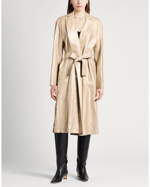 Herno Natural Overcoat & Trench Coat Linen, Polyurethane