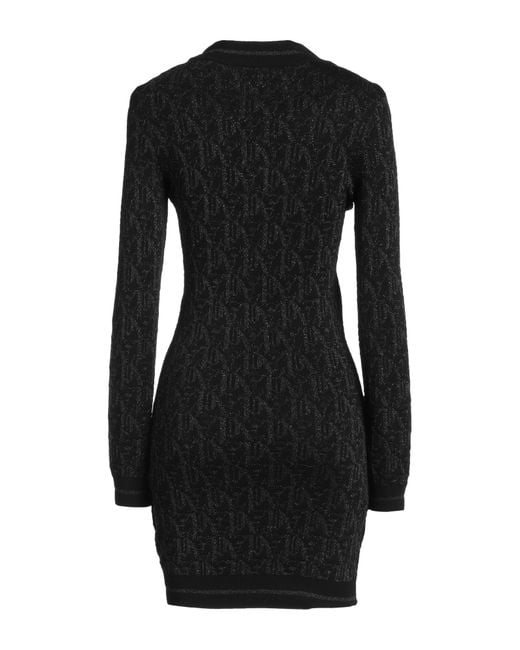 Palm Angels Black Mini Dress Viscose, Polyester, Polyamide