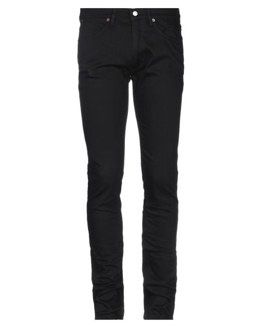 Acne Black Jeans Cotton, Polyester, Elastane for men