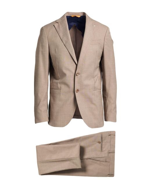 AT.P.CO Natural Light Suit Polyester, Viscose, Wool, Elastane for men