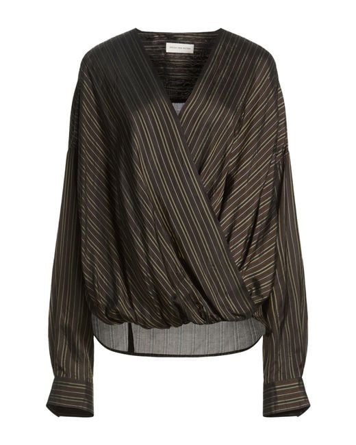 Dries Van Noten Black Dark Top Cupro
