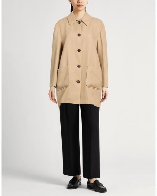 Drumohr Natural Overcoat & Trench Coat Virgin Wool, Hemp