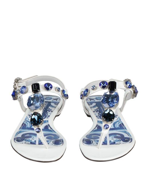 Dolce & Gabbana White Thong Sandal