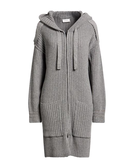 Paolo Pecora Gray Cardigan Wool, Viscose, Polyamide, Cashmere