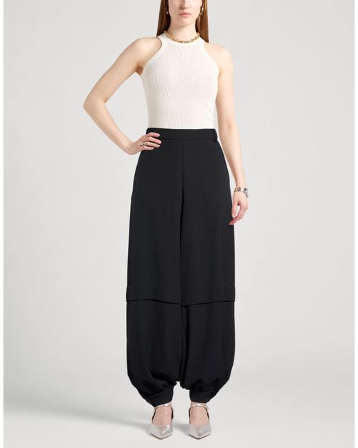 Haveone Black Pants Polyester, Elastane