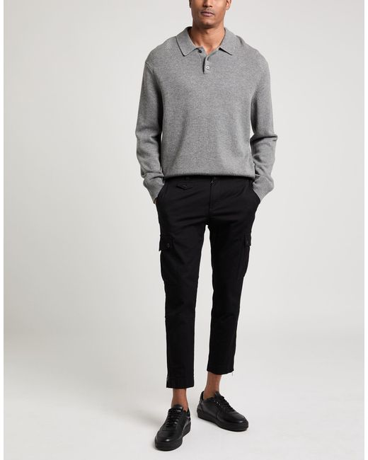 Dolce & Gabbana Gray Pants Cotton, Elastane, Polyurethane for men