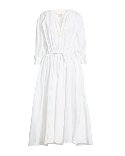 Tod's White Maxi Dress Cotton
