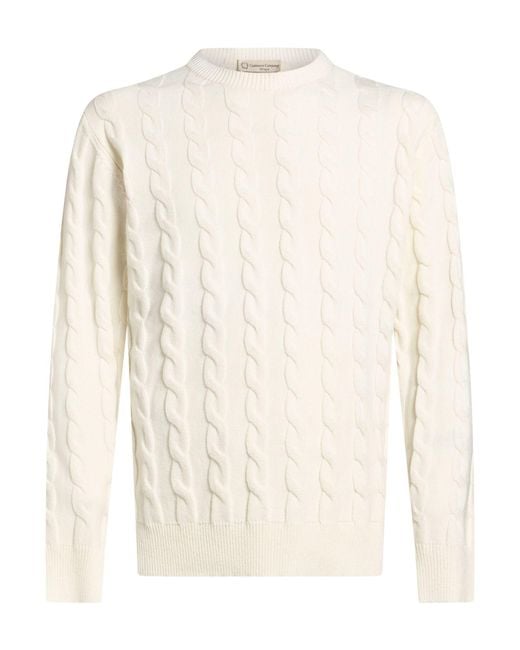Cashmere Company White Sweater Wool, Cashmere for men
