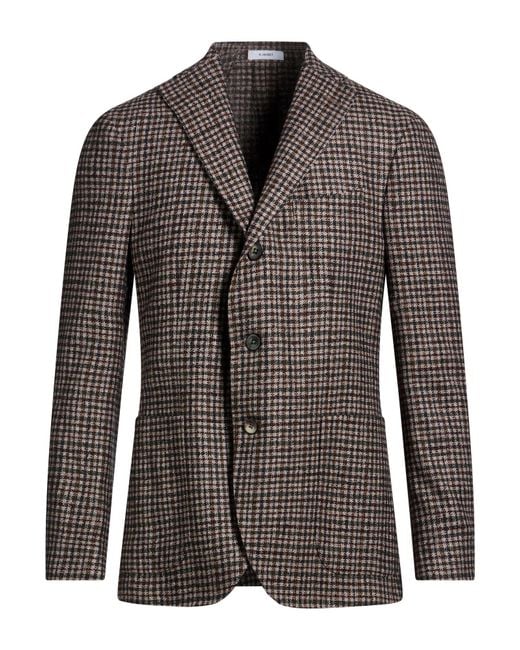 Boglioli Black Dark Blazer Virgin Wool, Silk, Polyamide, Cashmere for men