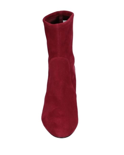 Stuart Weitzman Red Ankle Boots
