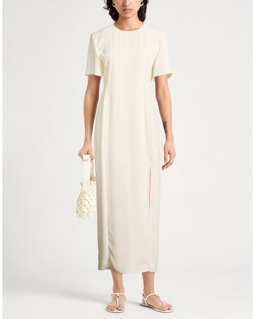 Marella White Art.365 Maxi Dress Polyester