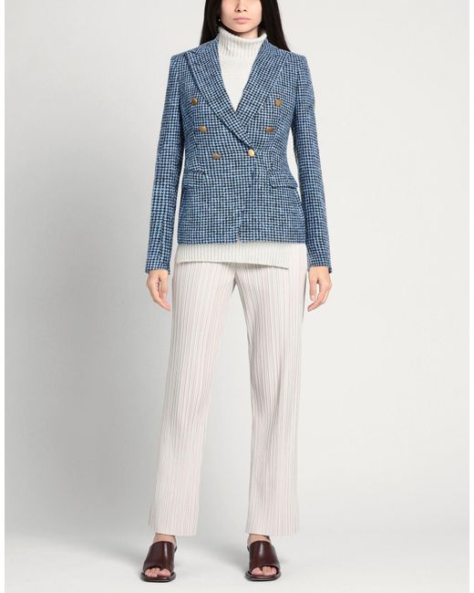 Tagliatore 0205 Blue Blazer Polyester, Linen